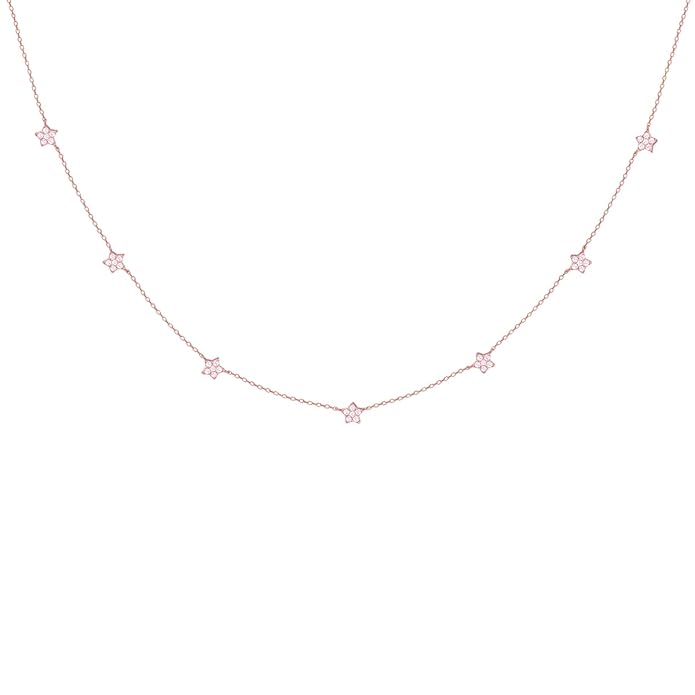 Minimal Dainty Flower Choker