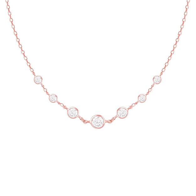 Elegant Rose Gold Crystal Necklace