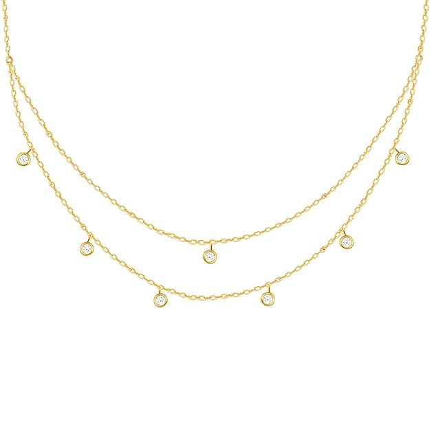 Necklace with Mini Stone Charms