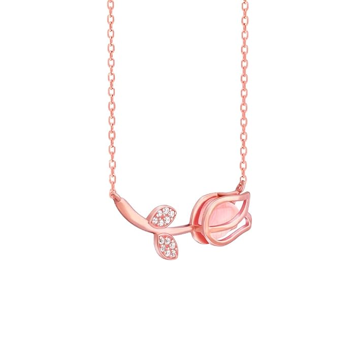 Pink Rose Bud Jewelry Set