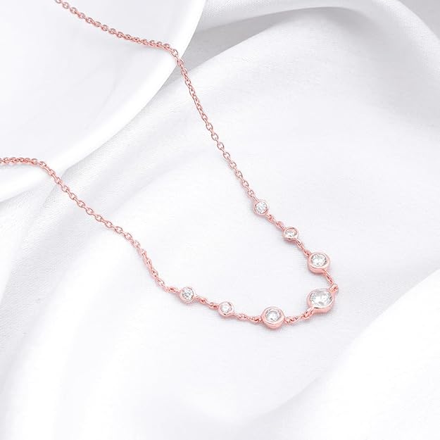 Elegant Rose Gold Crystal Necklace