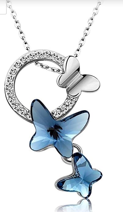 Blue Butterfly Jewelry Set