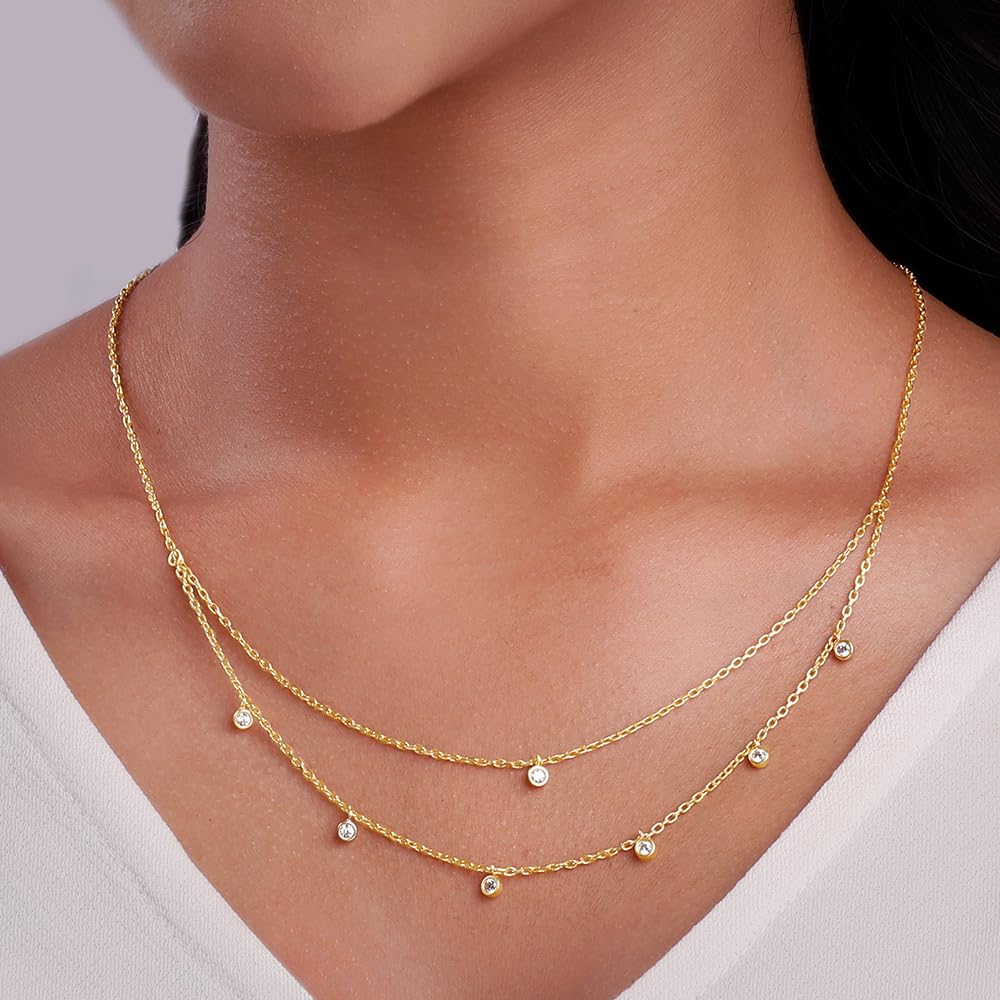 Necklace with Mini Stone Charms