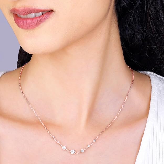 Elegant Rose Gold Crystal Necklace