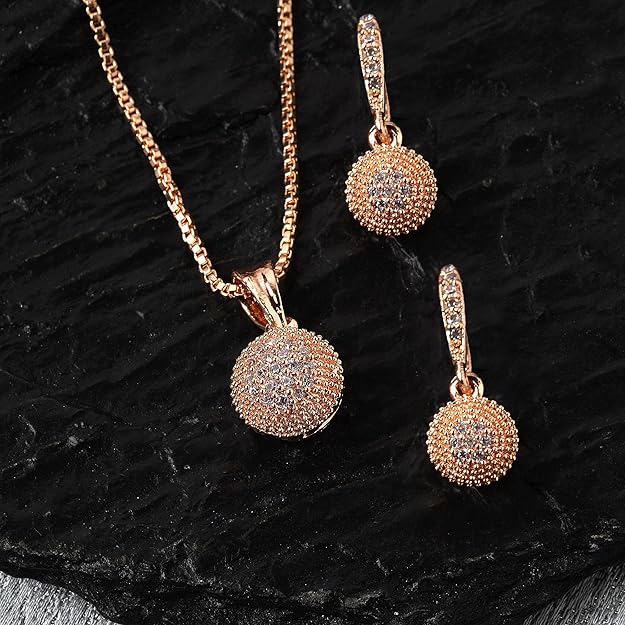 Golden Sparkle Ball Jewelry Set
