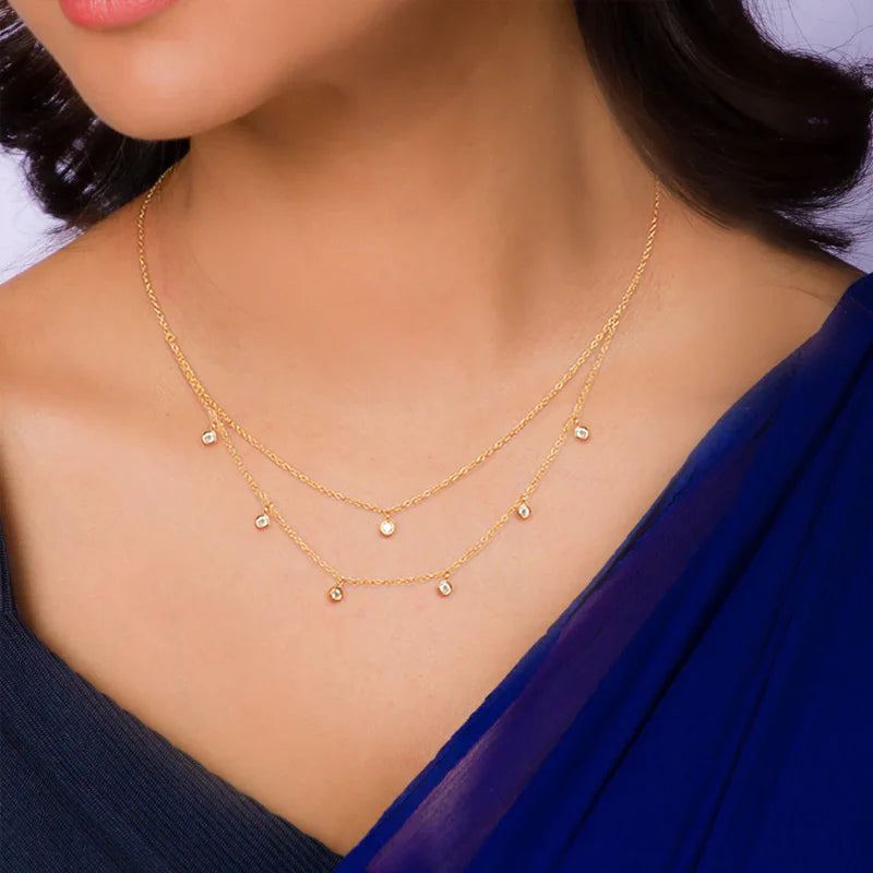 Necklace with Mini Stone Charms