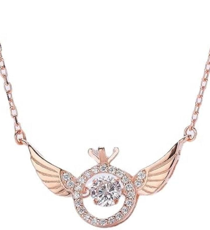 Rose Gold Angel Wings Pendant Chain